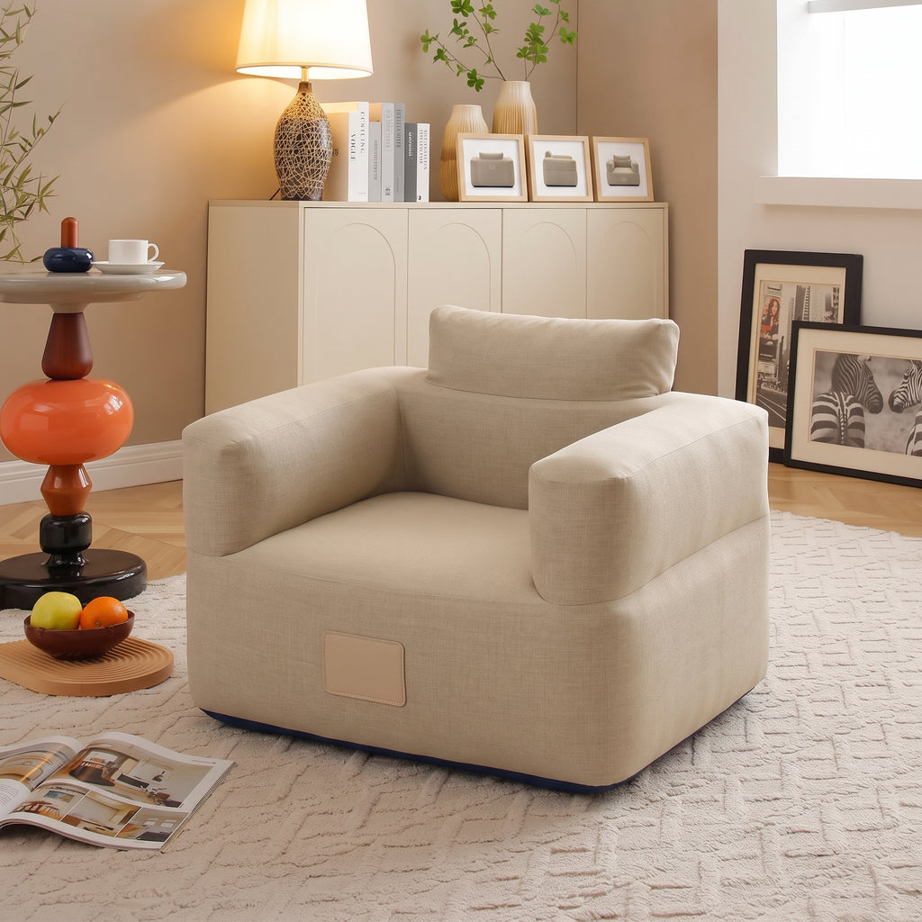 Khaki Inflatable Lounge Chair - Auto Pump
