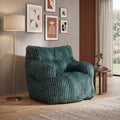 Green Corduroy Bean Bag Lounge Chair Set