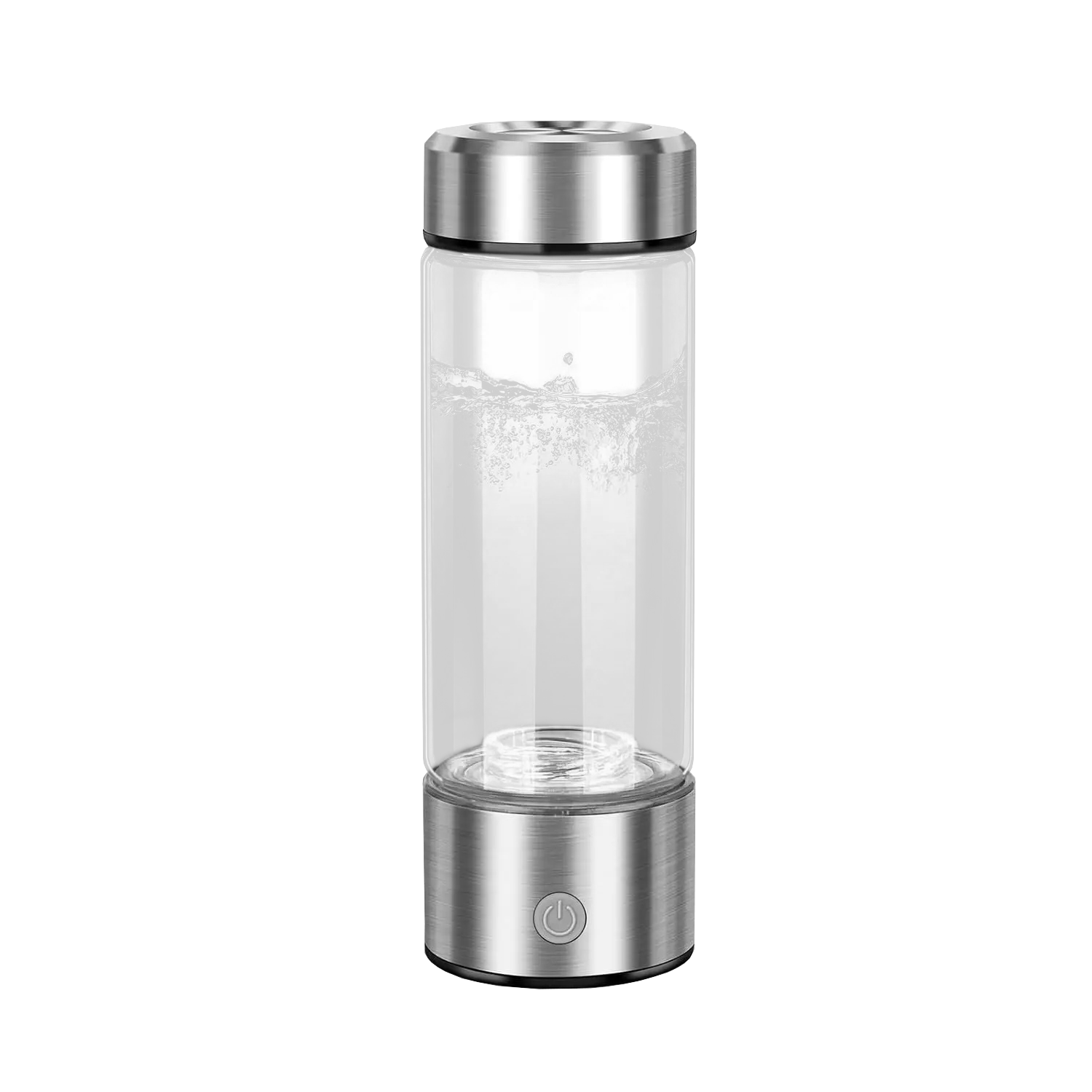 Portable Hydrogen Water Bottle – 4000PPB, SPE/PEM Electrolysis, 16oz Glass
