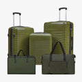 5-Piece Hardside Luggage Set – Spinner Suitcases with Duffel & Garment Bag