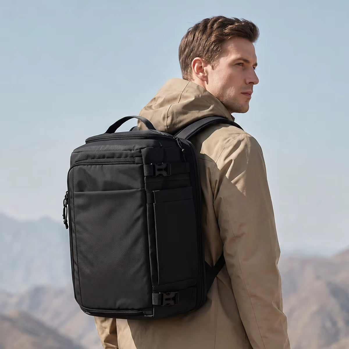 Expandable Travel Backpack - Water Resistant, 20-39L