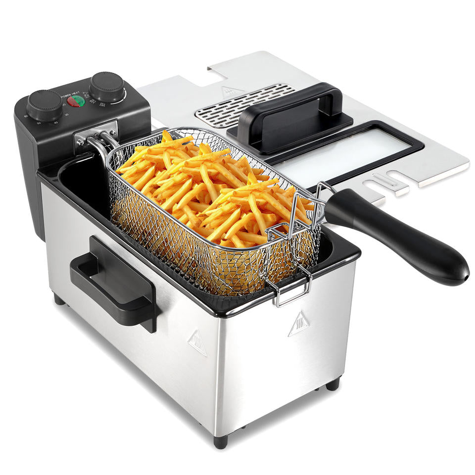Stainless Steel Electric Deep Fryer with Basket