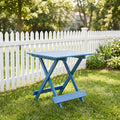 Blue Wood Folding Adirondack Side Table
