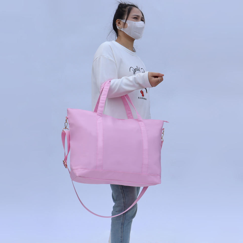 Nylon Tote Bag with Crossbody Strap – Women's Everyday Shoulder Bag