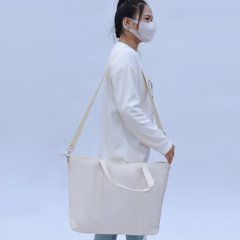 Nylon Tote Bag with Crossbody Strap – Women's Everyday Shoulder Bag