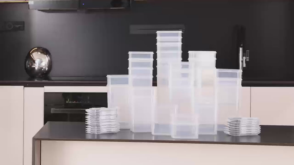 Airtight Food Storage Container Set with Labels